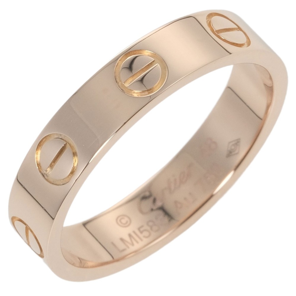 CARTIER Mini Love Wedding K18PG No. 7.5 Women's Ring - Picture 1 of 9